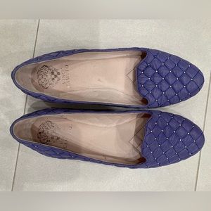 Vince Camuto quilted purple blue loafer size 9